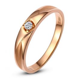 Fede Nuziale Elenna da Donna - Anello Oro Rosa e Diamante