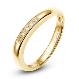 Fede Donna - Oro giallo 2.12gr - Diamanti 0.040ct