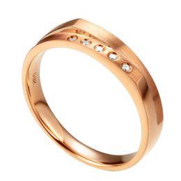 Fede Alfonso in Oro rosa 18ct. Diamanti