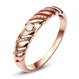 Fede Nuziale per Donna Harlow -  Oro Rosa 18kt & Diamanti