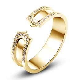 Fede Nuziale da Donna Otsara - Oro Giallo 18kt, Diamanti