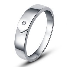 Fede Uomo - Oro bianco 4.06gr - Diamante 0.010ct