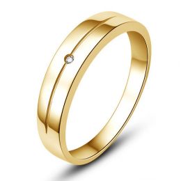 Fede Uomo - Oro giallo 4.92gr - Diamante 0.008ct