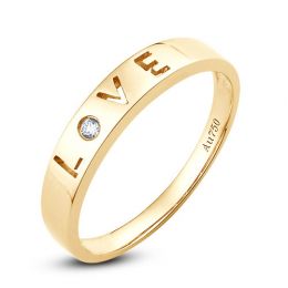 Fede Nuziale Donna Love Actually - Oro Giallo e Diamante VS/G