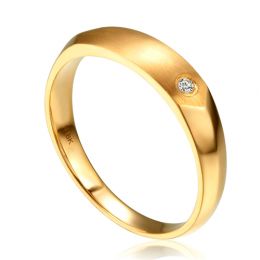 Fede Nuziale da Uomo Karasek - Oro Giallo & Diamante Interno