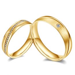 Fedi Nuziali Étreinte Infinie - Oro Giallo 18kt e Diamanti 