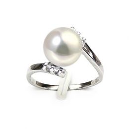 Anello Cyrano - Oro Bianco 18kt e Perla d'Acqua Dolce