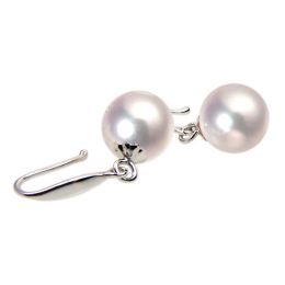 Orecchini Pendenti Reina - Perle Akoya Bianche 7/7.5mm GEMMA - Gancetti Oro Bianco
