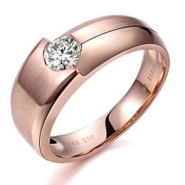 Anello per Uomo Ross - Oro Rosa & Diamante VS/G | Gemperles