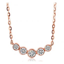 Collana Ciondolo Quintessenza - Oro Rosa & Diamanti 0.26ct | Gemperles