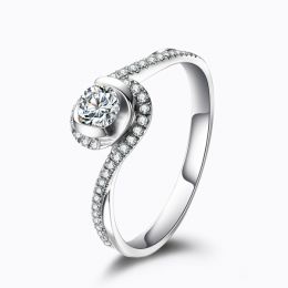 Anello Solitario Composto Ti Appartengo - Oro Bianco & Diamanti | Gemperles