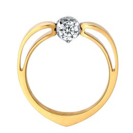 Anello di Fidanzamento Cuore Jefferson - Oro Giallo & Bianco con Diamanti | Gemperles