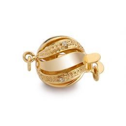 Chiusura Melograno 10mm - Oro giallo 18kt & Diamanti.