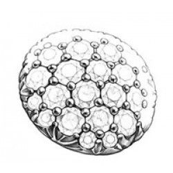 Ciondolo - Oro bianco 3.40gr - Diamanti 0.290ct