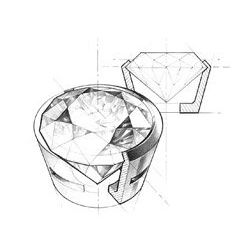 Fede Nuziale Uomo Étreintes Infinies - Oro Bianco, Diamanti