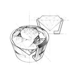 Fede Nuziale Uomo Segno d'Amore - Platino, Diamanti | Gemperles