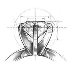 Fede Nuziale da Uomo Orson - Platino, Diamante