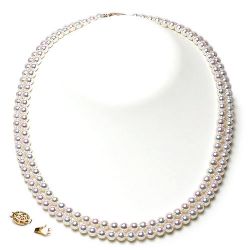 Collier 2 rangs de perles 