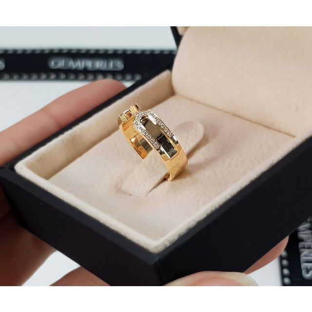 Fede Nuziale da Donna Otsara - Oro Giallo 18kt, Diamanti