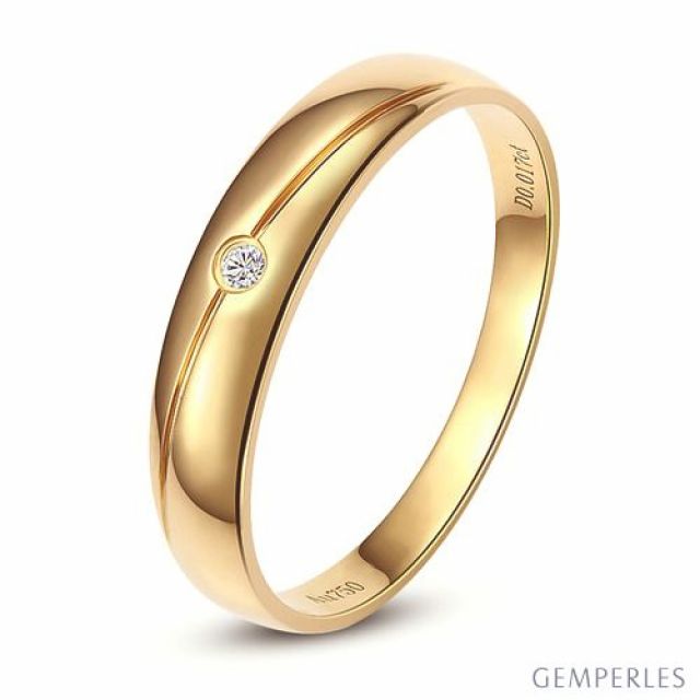 Fedi Nuziali Coralis & Marteen - Oro Giallo 18kt e Diamante