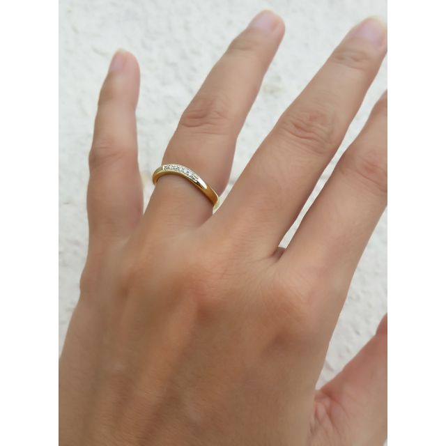 Fede Donna - Oro giallo 2.12gr - Diamanti 0.040ct