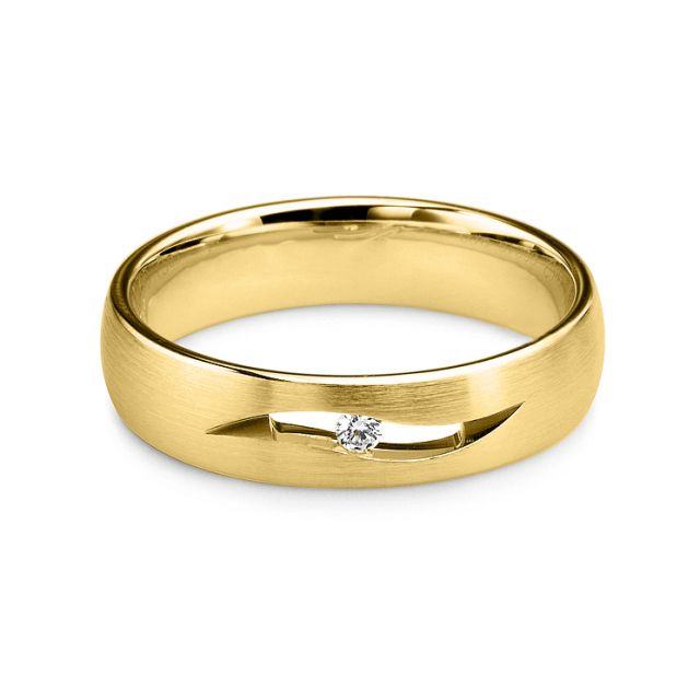 Fede donna. Oro bianco 18ct. Diamante 0.03ct - Elsa