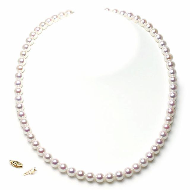 Collana Oesia  - Perle d'Acqua Dolce Bianche - 6.5/7mm, AAA