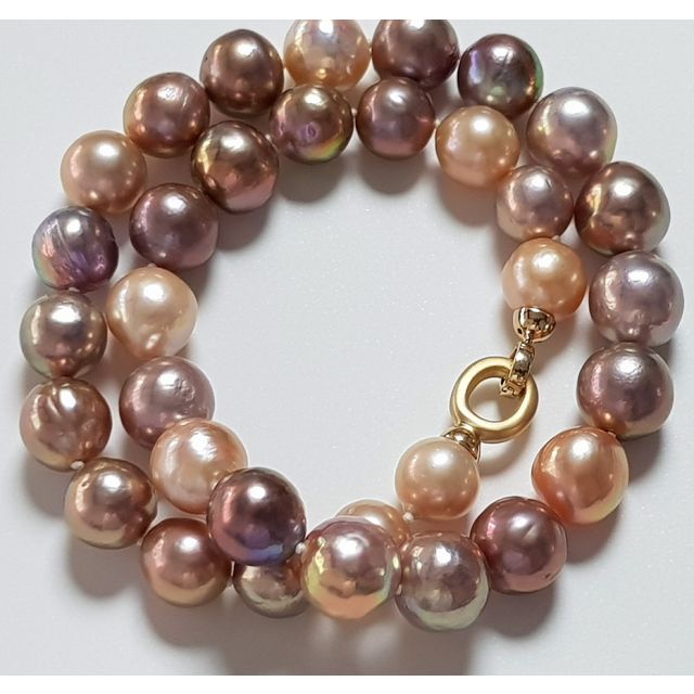 Collana Elizabeth Taylor - Grandi Perle Miste da Rosa a Lavanda | Gemperles