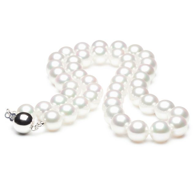 Collana Chizuka - Perle Akoya Bianche Giappone - 7.5/8mm, AAA