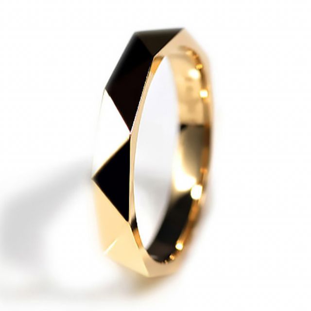 Anello Uomo Triangulaire - Oro Giallo Finitura Lucida