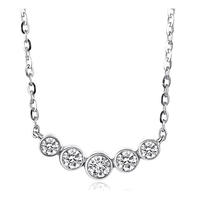 Collana Ciondolo Quintessenza - Oro Bianco & Diamanti 0.26ct | Gemperles