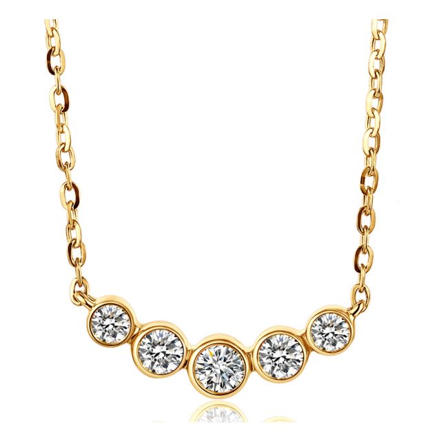 Collana Ciondolo Quintessenza - Oro Giallo & Diamanti 0.26ct | Gemperles