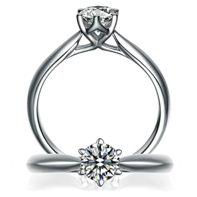 Anello di Fidanzamento L'Amour - Platino e Diamante Solitario | Gemperles