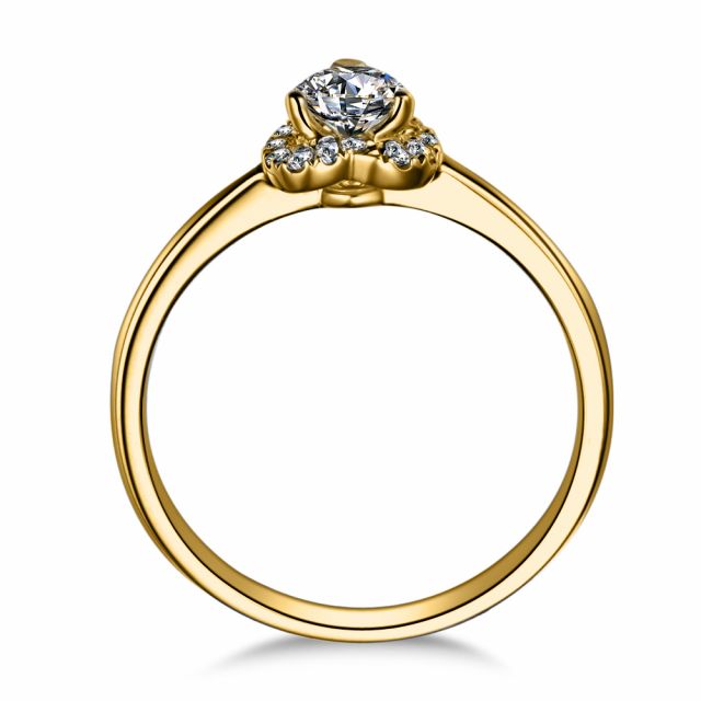 Anello di Fidanzamento Cuore di Diamante - Solitario Oro Giallo 18kt e Diamante | Gemperles