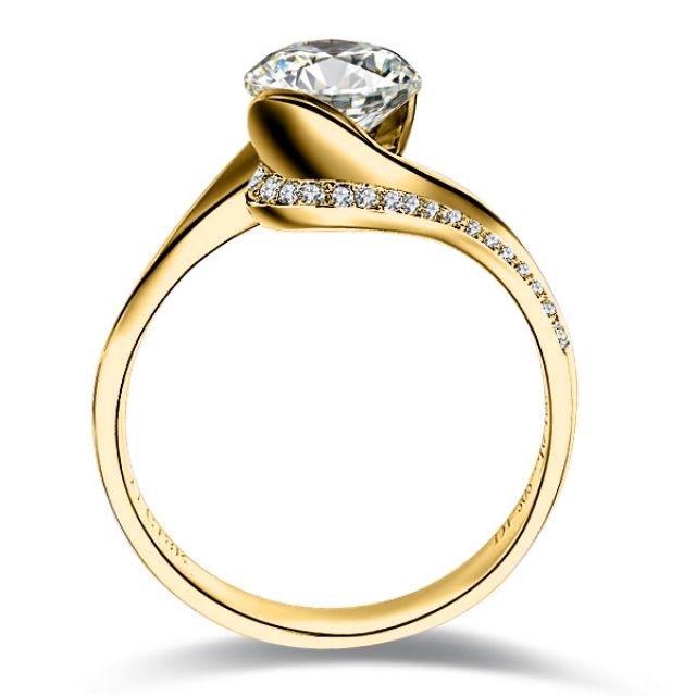 Anello di Fidanzamento Composto Madonna - Oro Giallo & Diamanti | Gemperles