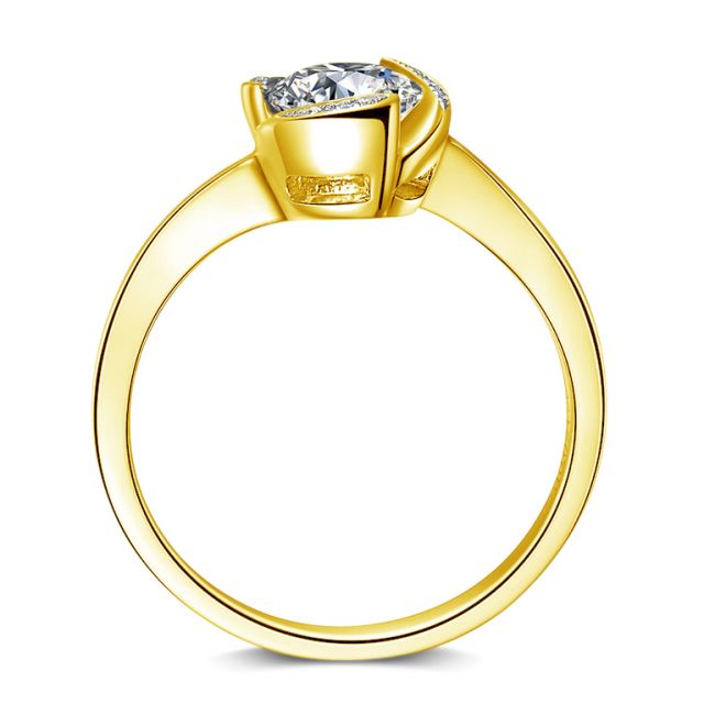 Anello di Fidanzamento Delicatezza - Oro Giallo 18kt & Diamanti | Gemperles