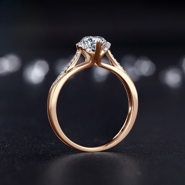 Anello di Fidanzamento Solitario Amelia - Oro Giallo 18kt & Diamanti | Gemperles