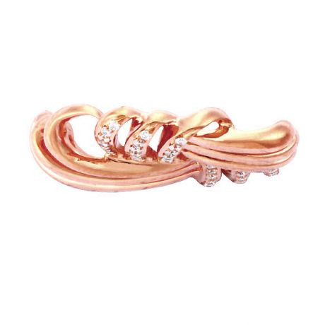 Ciondolo - Oro rosa 3.43gr - Diamanti 0.160ct