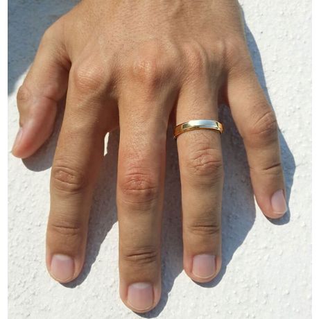 Fede Nuziale da Uomo Adam - Oro Giallo 18kt  e Diamante