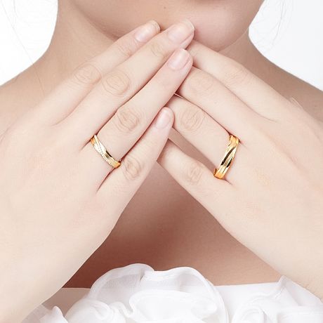 Fedi Nuziali Extase & Eolas - Oro Giallo 18kt e Diamanti