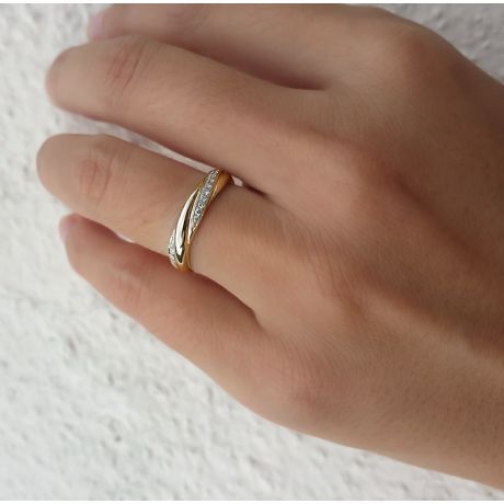 Fede Donna in Oro giallo & Diamanti. Fedina fidanzamento | Volutina
