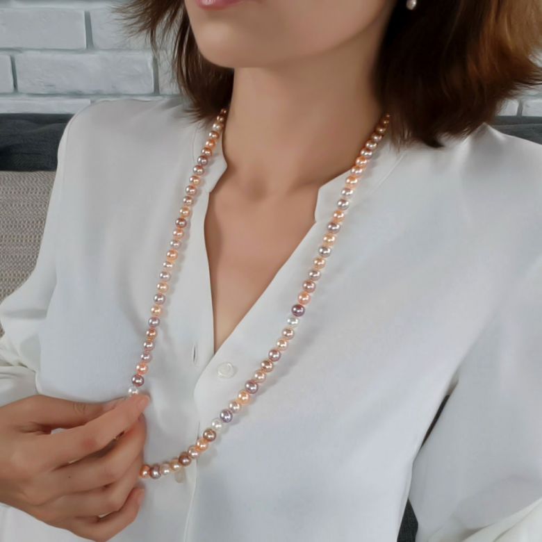 Collana Chorus  - Perle d'Acqua Dolce Miste - 7.5/8mm, AAA - 4