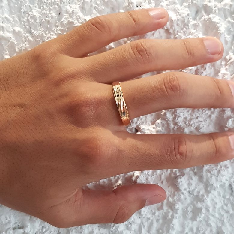 Fedi Nuziali Extase & Eolas - Oro Giallo 18kt e Diamanti - 2