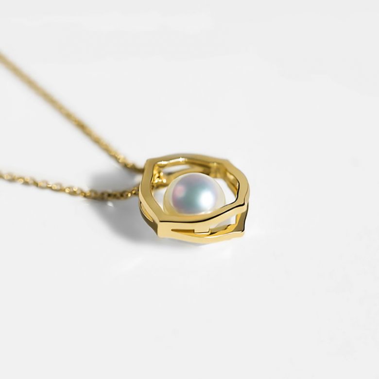 Ciondolo Coco - Oro Giallo 18kt e Perla Akoya - 5