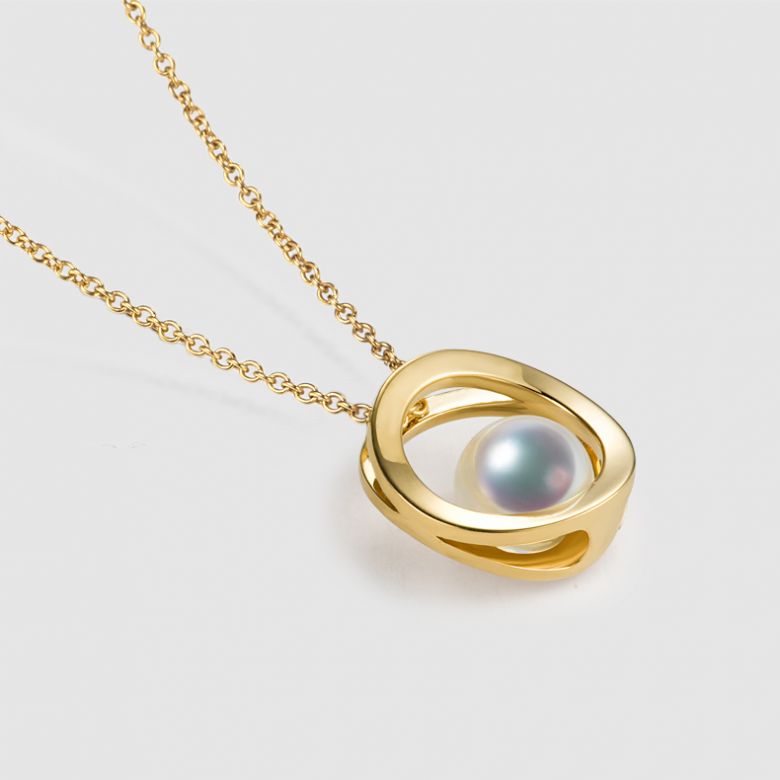 Ciondolo Himiko - Oro Giallo 18kt e Perla Akoya - 6