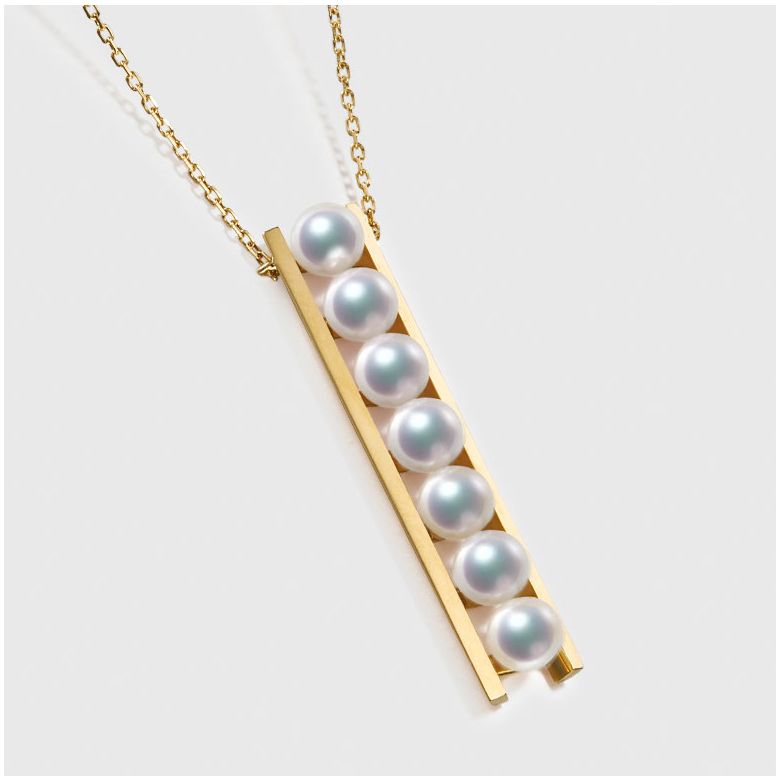 Ciondolo Tsukushi - Oro Giallo 18k e Perle Akoya - 8