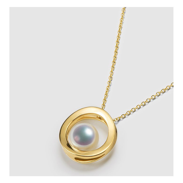 Ciondolo Himiko - Oro Giallo 18kt e Perla Akoya - 3
