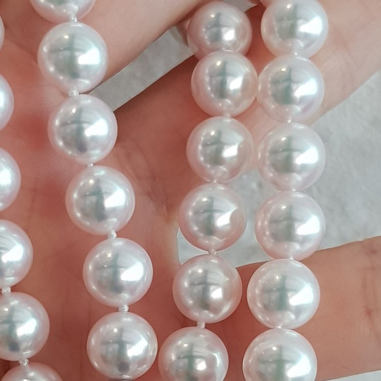 Collana Shimotsuke - Grosse Perle Bianche Akoya - 8.5/9mm, GEMMA / HANADAMA - 6