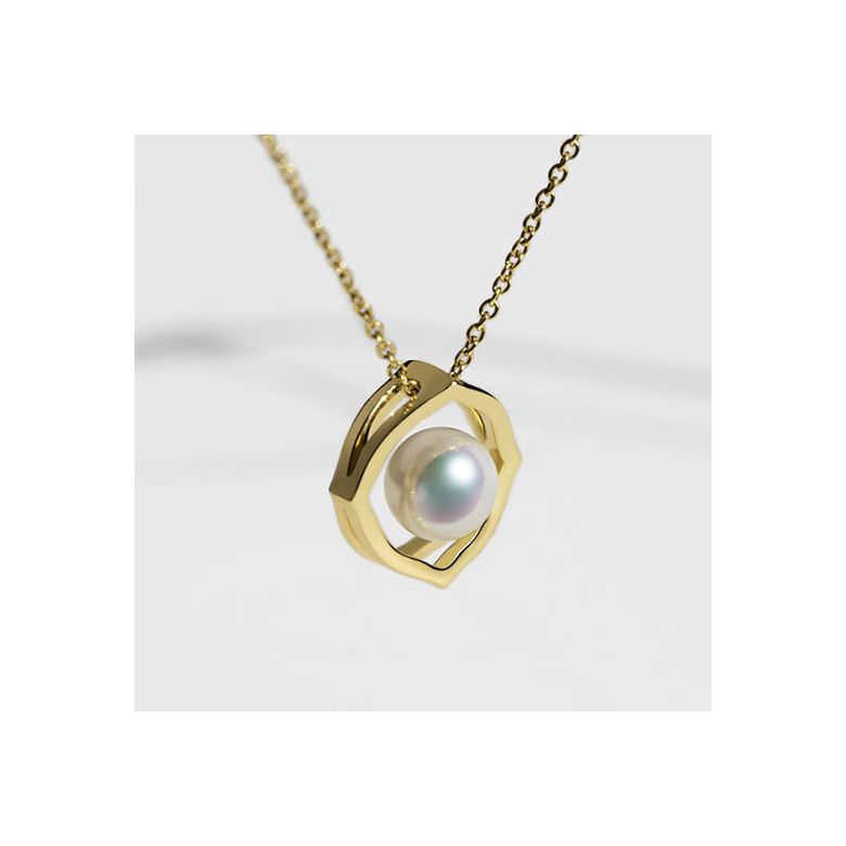 Ciondolo Coco - Oro Giallo 18kt e Perla Akoya - 9