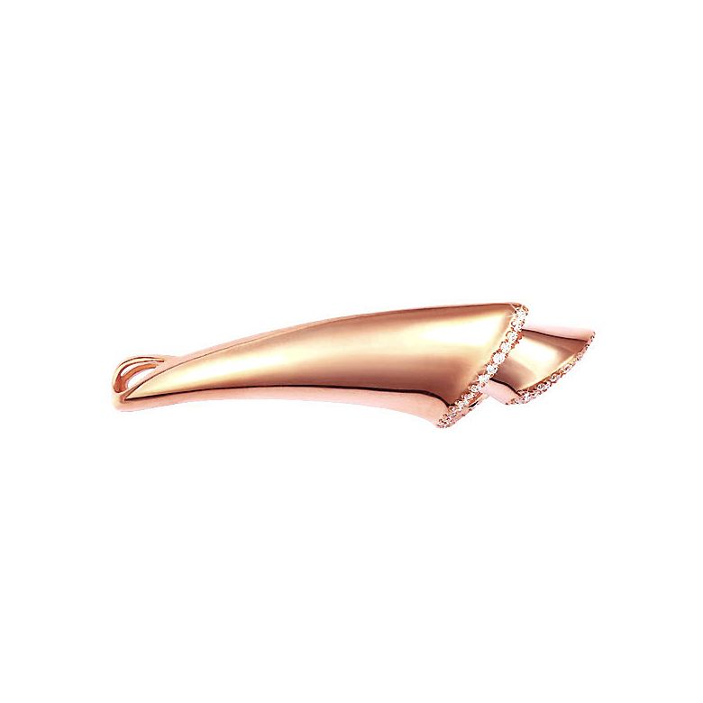 Ciondolo - Oro rosa 6.80gr - Diamanti 0.310ct - 3